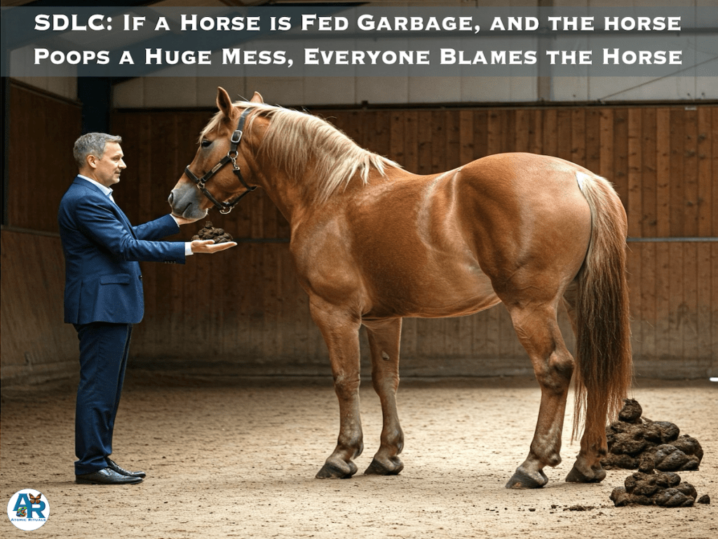 SDLC - If a Horse is fed Garbage, and the horse Poops a Huge Mess, Everyone Blames the Horse